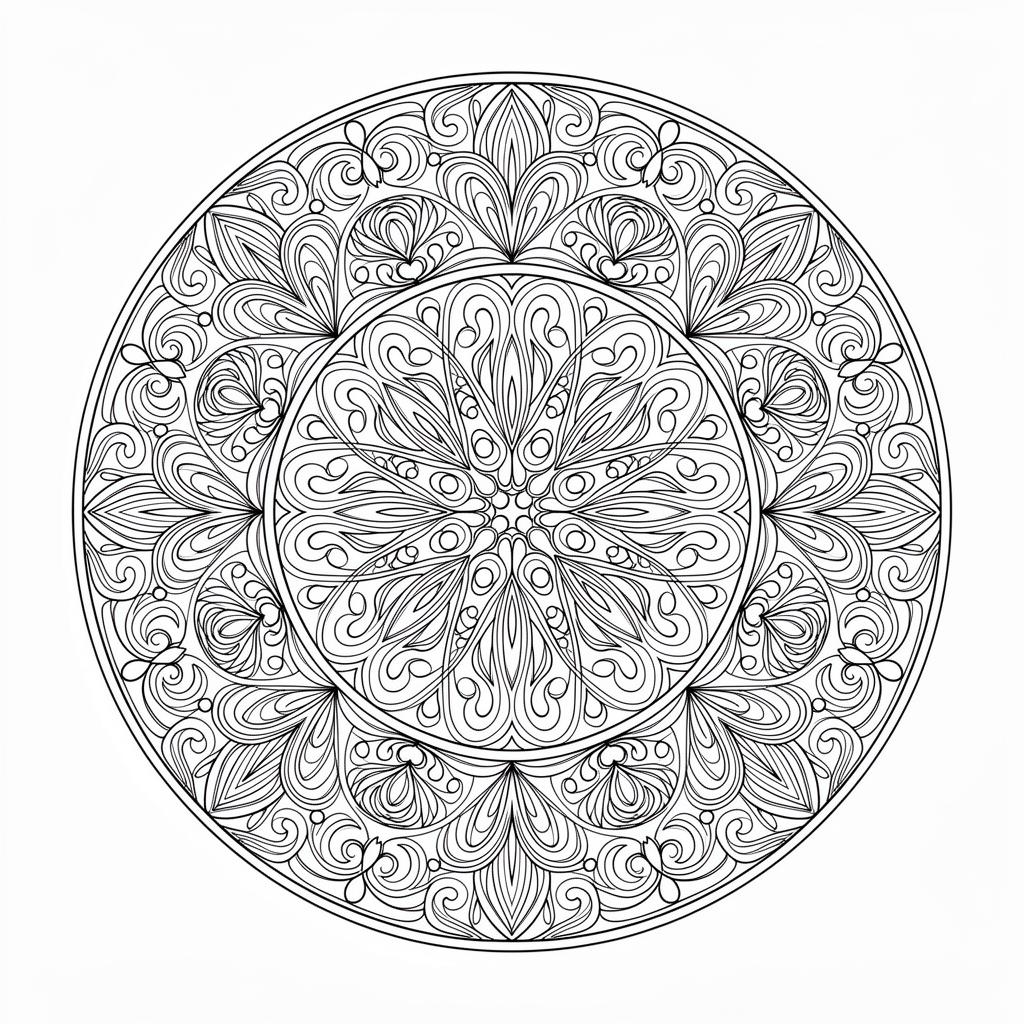 Mandala coloring page preview